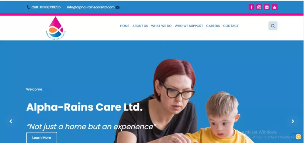 Care Services website project