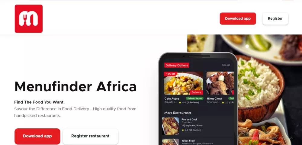 Food delivery and restaurants listing website